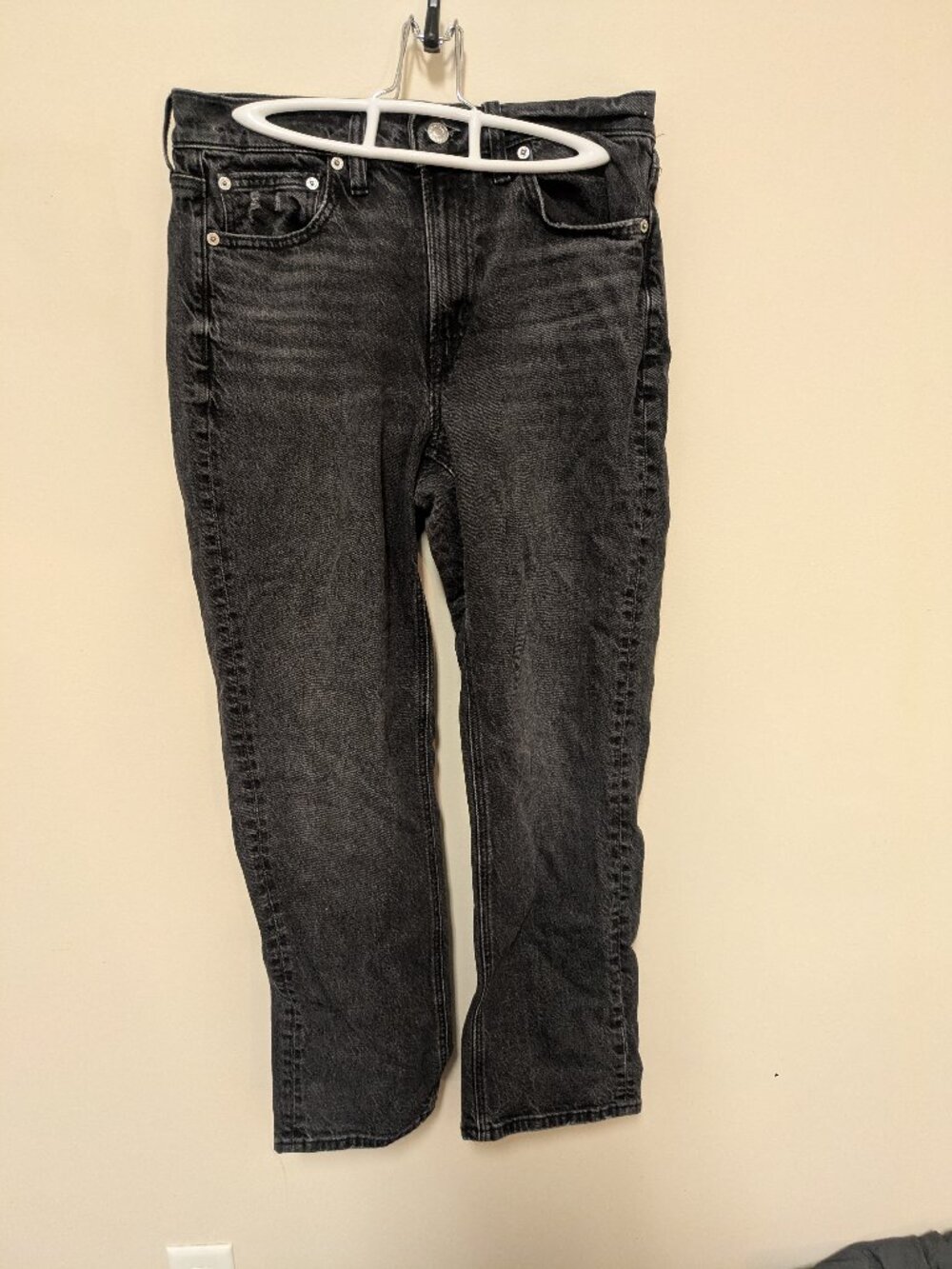 American Eagle black women's skinny jeans size 6 stretch super high waisted